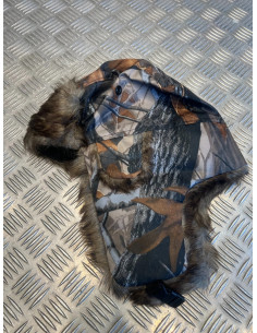 Couvre Tete Bonnet Polaire Pilote Aviation Militaire Chasse Froid Hiver fourrure