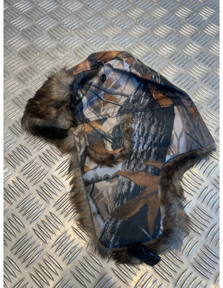 Couvre Tete Bonnet Polaire Pilote Aviation Militaire Chasse Froid Hiver fourrure