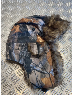 Couvre Tete Bonnet Polaire Pilote Aviation Militaire Chasse Froid Hiver fourrure 2