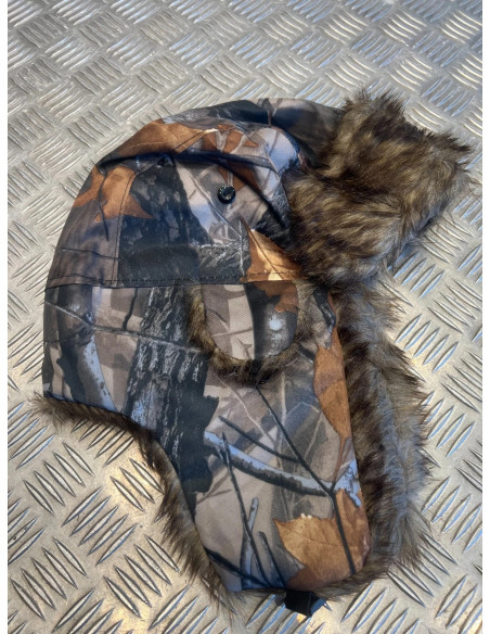 Couvre Tete Bonnet Polaire Pilote Aviation Militaire Chasse Froid Hiver fourrure