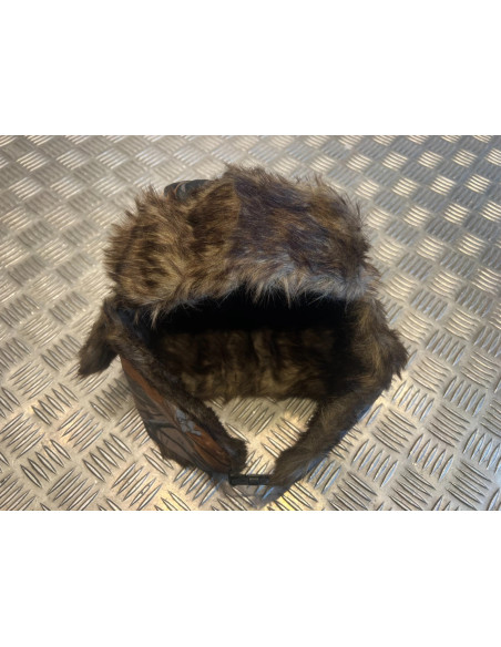Couvre Tete Bonnet Polaire Pilote Aviation Militaire Chasse Froid Hiver fourrure