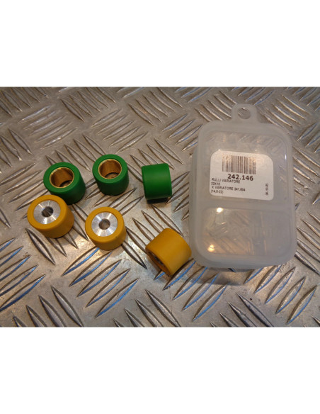 6 galets polini 23 x 18 mm - 14,8 gr et 22 gr scooter 125 250 suzuki kymco honda