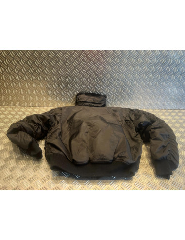 veste bombers mil-tec cwu col en fourrure noir neuf taille xxl