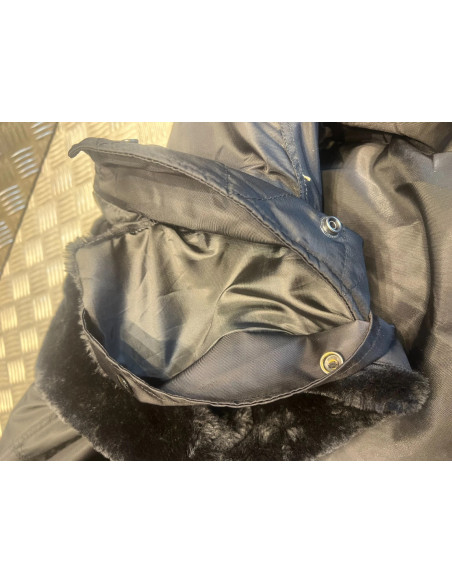 veste bombers mil-tec cwu col en fourrure noir neuf taille xxl