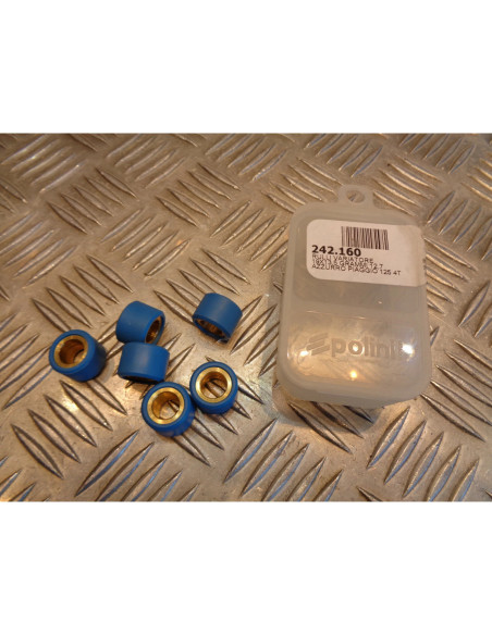 6 galets polini 19 x 13,5 mm - 12,7 gr scooter 125 piaggio aprilia vespa 242.160