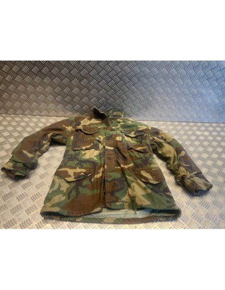 veste de campagne camouflage M-1965 armée américaine militaire vintage 1990 en s