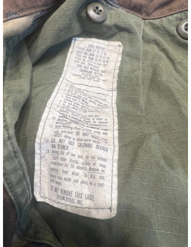 veste de campagne camouflage M-1965 armée américaine militaire vintage 1990 en s
