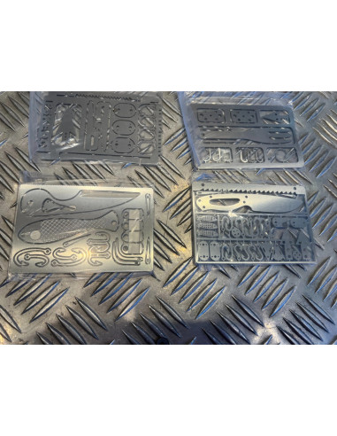 survie 6 cartes outil multifonction peche chasse randonnee camping survivalisme