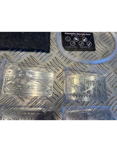 survie 6 cartes outil multifonction peche chasse randonnee camping survivalisme