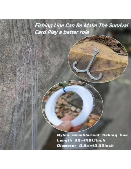 survie 6 cartes outil multifonction peche chasse randonnee camping survivalisme