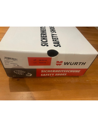 chaussure de travail sécurité wurth basse S3 flex running neuf taille 43