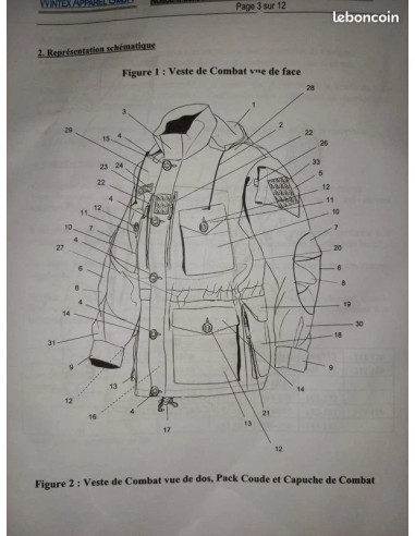 veste parka treillis felin t3 armee francaise seyntex tielt 2008 ripstop camo