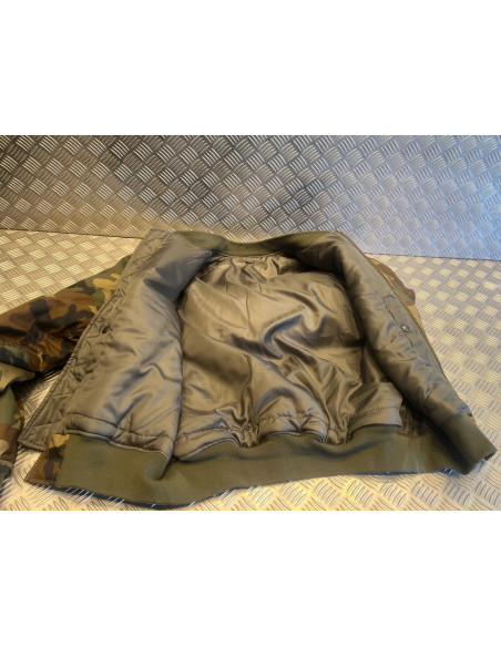 veste blouson bombers mil-tec camo jacket flyers man intermediate ma1 aviateur