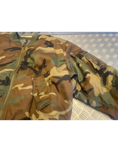 veste blouson bombers mil-tec camo jacket flyers man intermediate ma1 aviateur