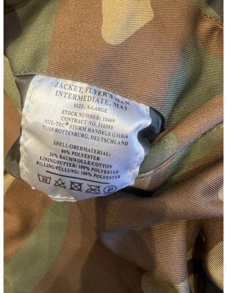 veste blouson bombers mil-tec camo jacket flyers man intermediate ma1 aviateur