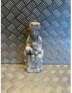 statue religieuse vierge a l enfant dite la morenet pierre calcaire style roman