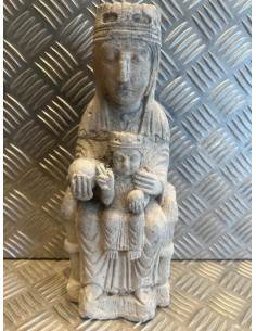 statue religieuse vierge a l enfant dite la morenet pierre calcaire style roman 2