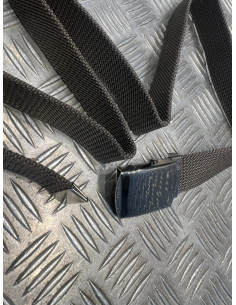 Ceinture militaire en toile nylon gris ranger kaki avec boucle chrome