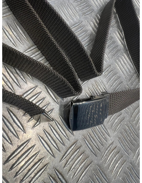 Ceinture militaire en toile nylon gris ranger kaki avec boucle chrome