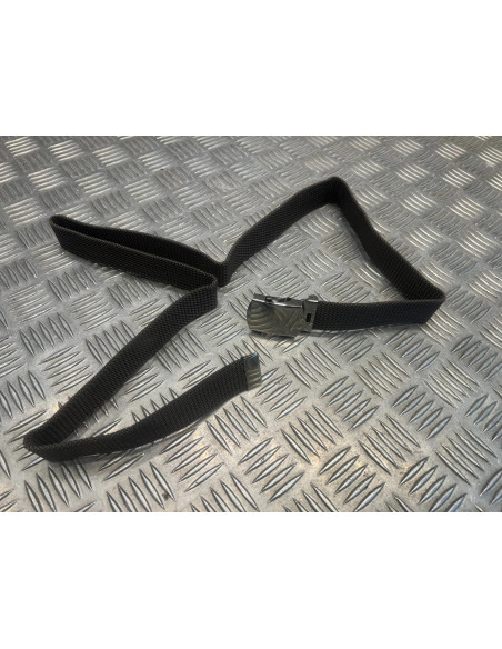 Ceinture militaire en toile nylon gris ranger kaki avec boucle chrome