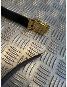 ceinture militaire en toile nylon marrin avec boucle doree 2