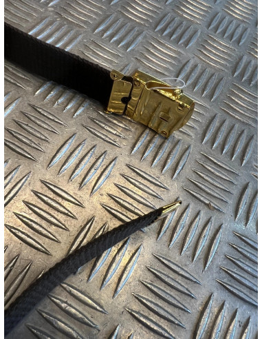 ceinture militaire en toile nylon marrin avec boucle doree