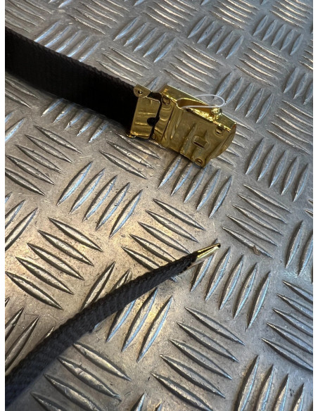 ceinture militaire en toile nylon marrin avec boucle doree