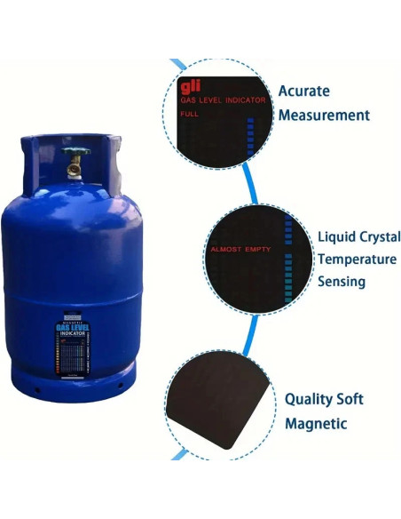 indicateur jauge niveau gaz magnetique de bouteille propane butane LPG