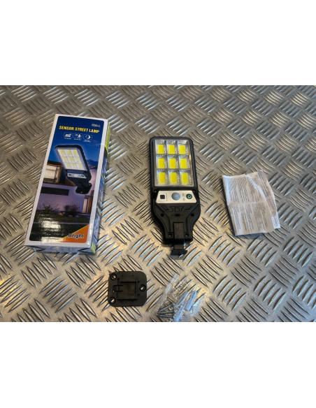 lampe murale exterieure solaire capteur mouvement eclairage led 9cob jardins mur