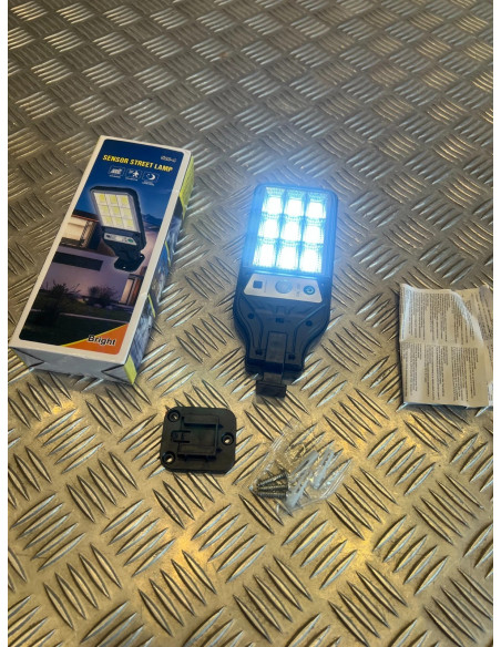 lampe murale exterieure solaire capteur mouvement eclairage led 9cob jardins mur