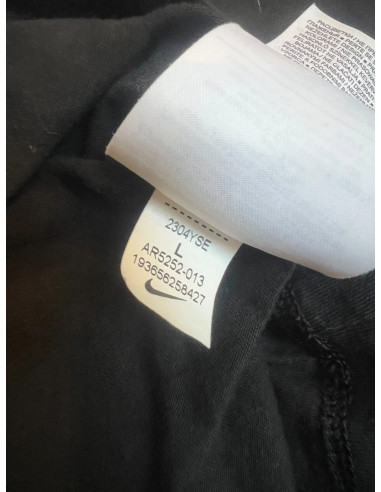 t shirt tshirt enfant nike noir taille l