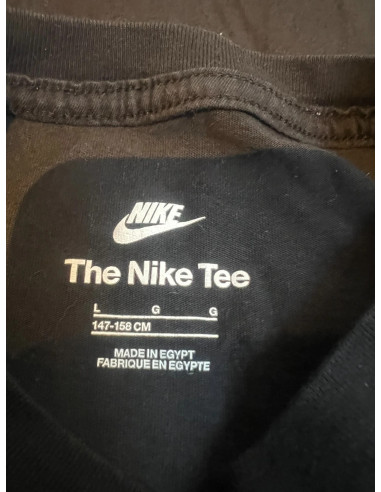 t shirt tshirt enfant nike noir taille l