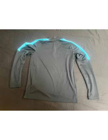 T shirt manche longues haut entrainement enfant nike foot dri fit noir et bleu l