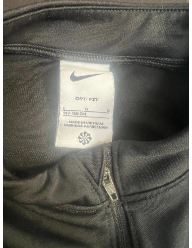 T shirt manche longues haut entrainement enfant nike foot dri fit noir et bleu l