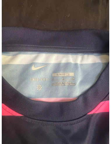 t shirt tshirt maillot enfant nike football fff france bleu taille s