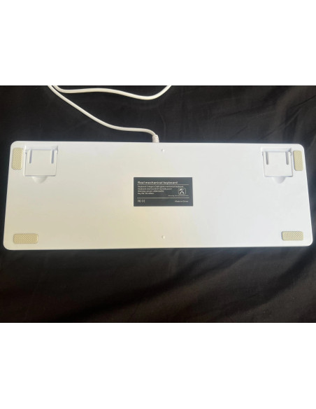 clavier qwerty mecanique usb filaire 87 touches lumière mixtepour pc ordinateur