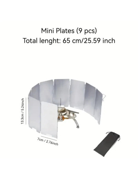 pare coupe vent portable rechaud camping randonnee peche chasse nature