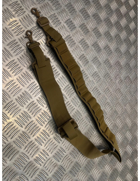 Bandoulière deux points sangle ajustable coyote porte cartouches de 15 munitions
