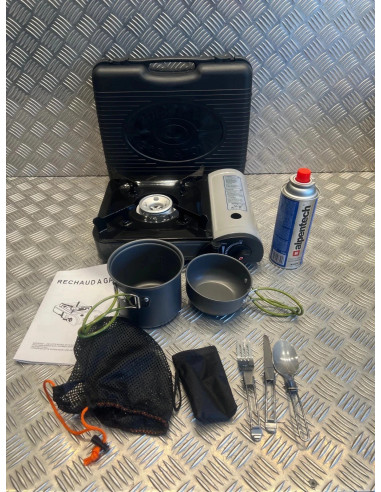 réchaud cartouche gaz portatif camping randonnée bivouac chasse pèche accessoire