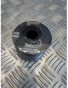 Bobine de 50m de microcord edcx diametre 1,2mm noir division military paracords