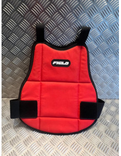 plastron enfant field protection reversible rouge et bleu paintball neuf