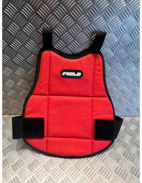 plastron enfant field protection reversible rouge et bleu paintball neuf