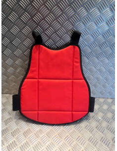 plastron enfant field protection reversible rouge et bleu paintball neuf 2