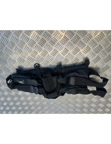 Harnais ceinture porte 4 pots et 1 bouteille air noir annex pour paintball neuf