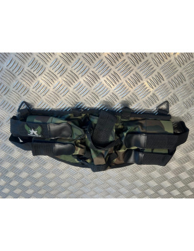 Harnais ceinture pour 4 pots billes et 1 bouteille air camo annex pour paintball