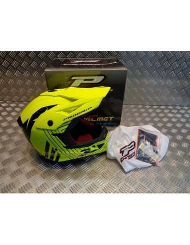 casque progrip 3095 pour moto cross mx enduro taille s 55 - 56 jaune