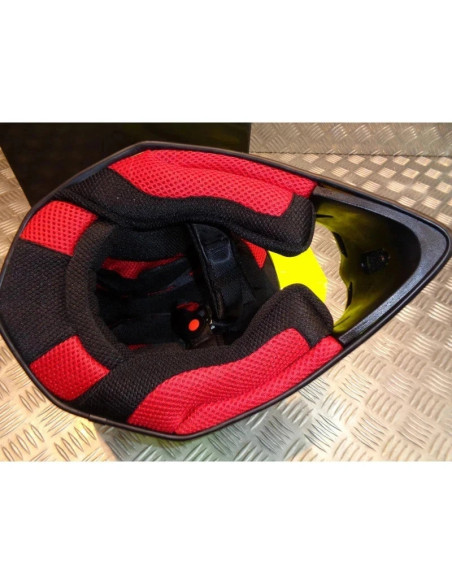 casque progrip 3095 pour moto cross mx enduro taille s 55 - 56 jaune