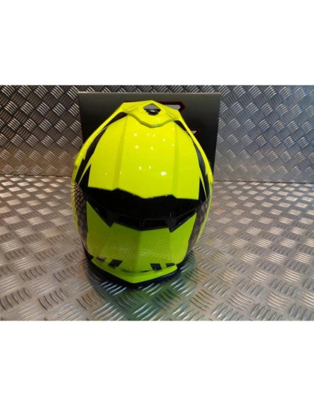 casque progrip 3095 pour moto cross mx enduro taille s 55 - 56 jaune