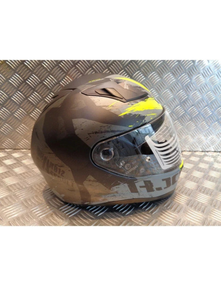 casque integral moto hjc i70 rias homme noir gris jaune taille xl 60 - 61 cm