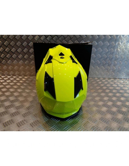 casque progrip 3091 pour moto cross mx enduro taille xl 61 - 62 jaune fluo